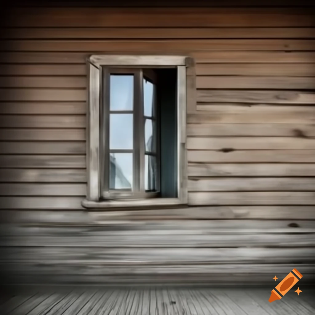 Old wooden wall featuring a window