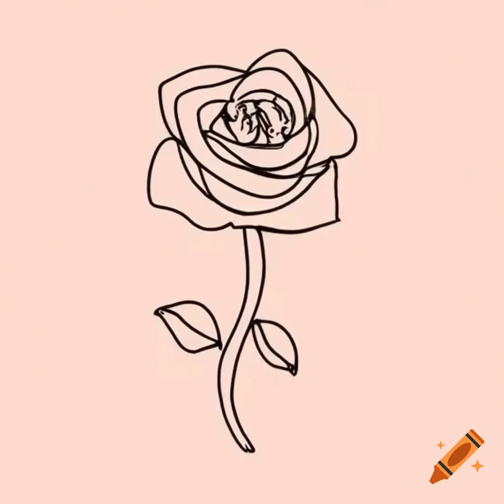 Simple rose illustration