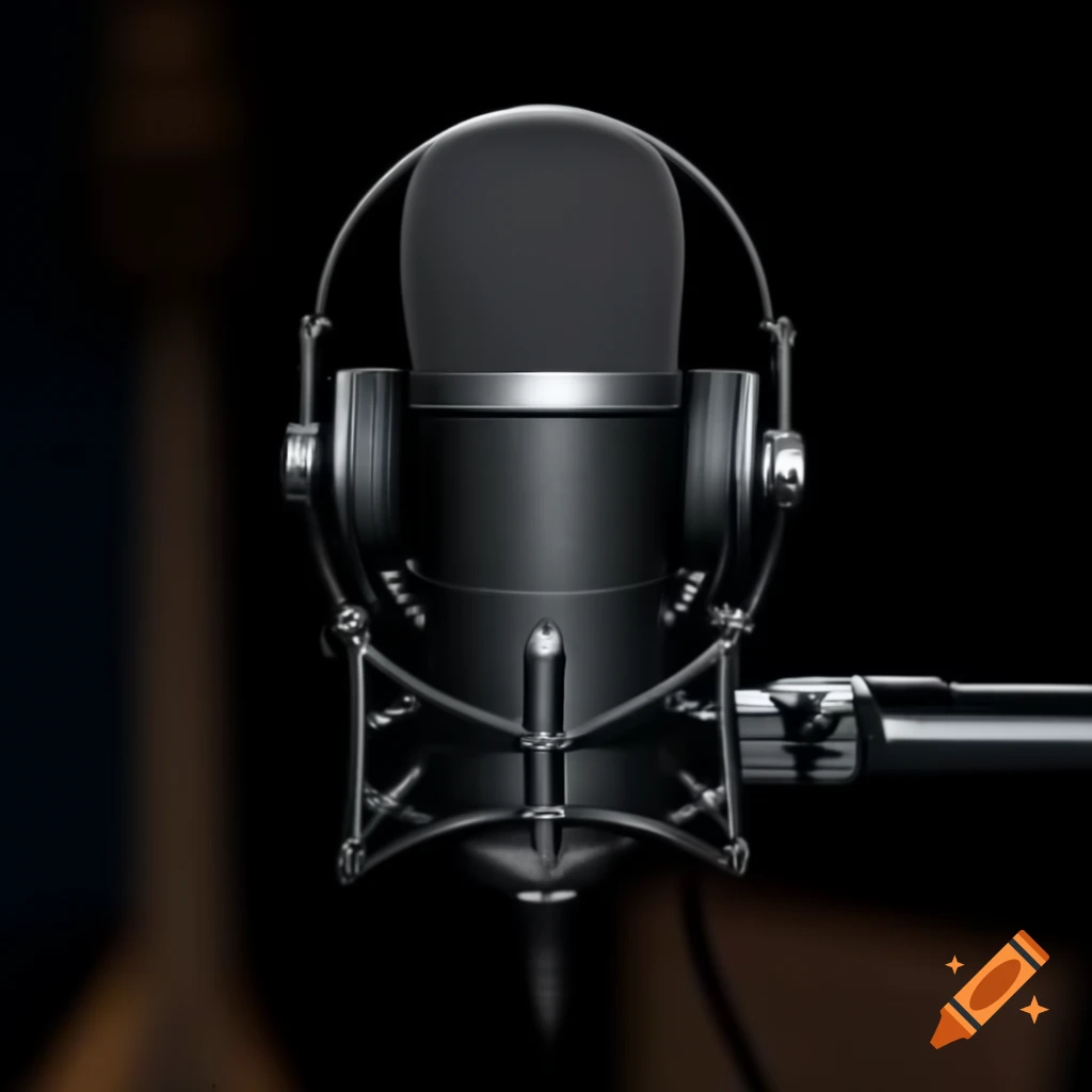 Microphone cap in studio setting with person