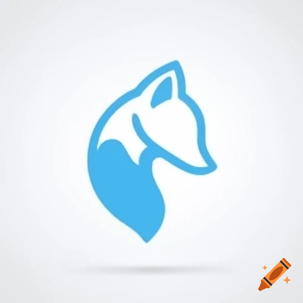 Minimal icon representation of an arctic fox