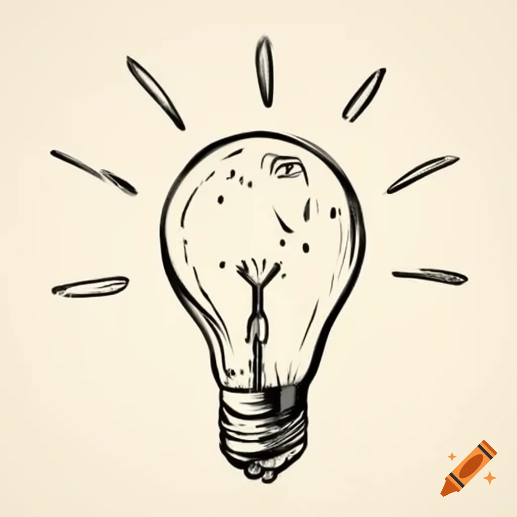 Light bulb containing crescent moon design