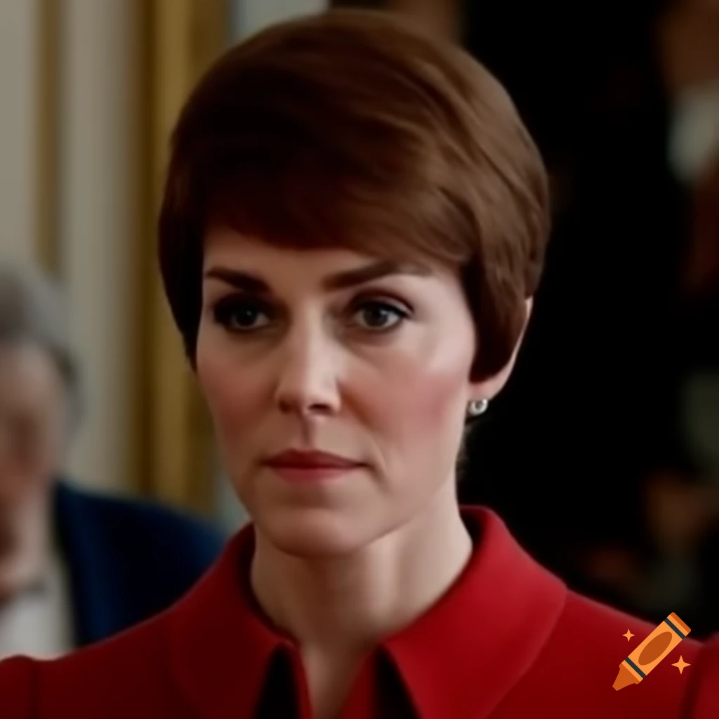 Catherine Middleton showcasing a new buzzed haircut