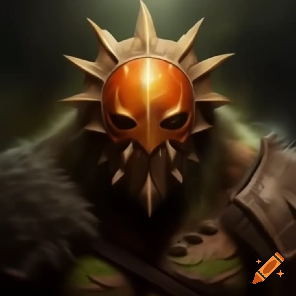 Orc wearing a sun mask