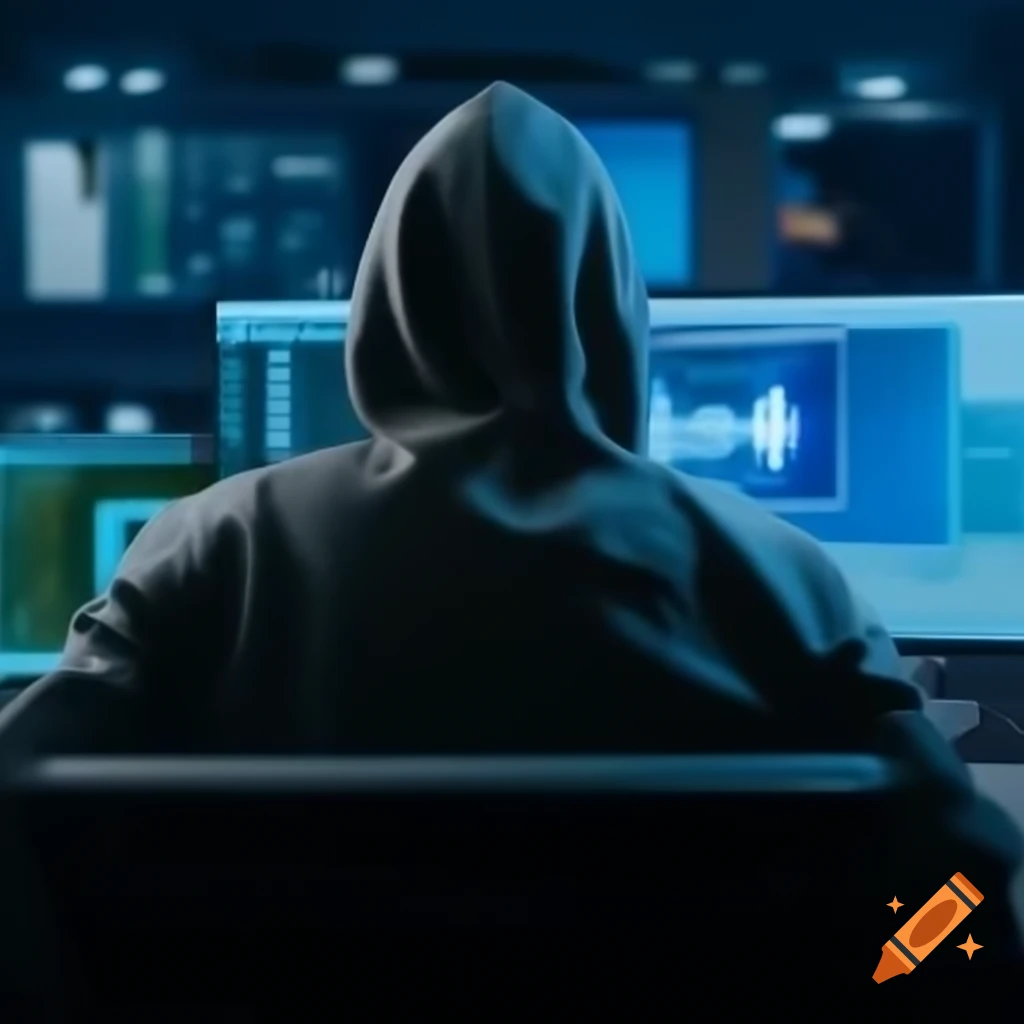 Nerd working at a computer with a focused expression