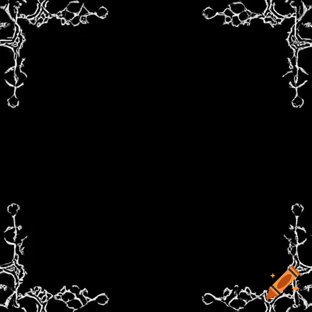 Decorative line borders on black background