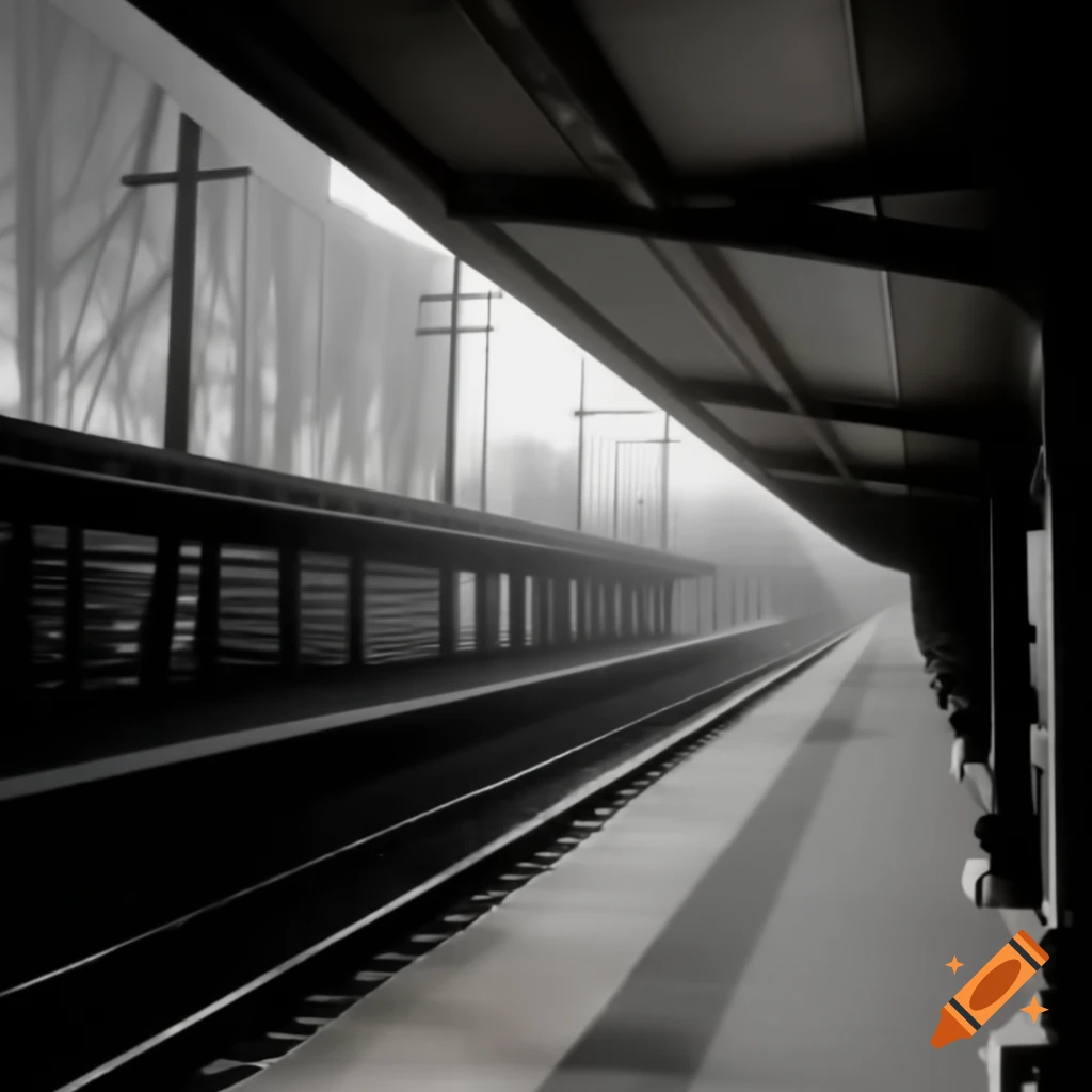D62A train on 4 line entering elevated station in Galieotropolis during winter