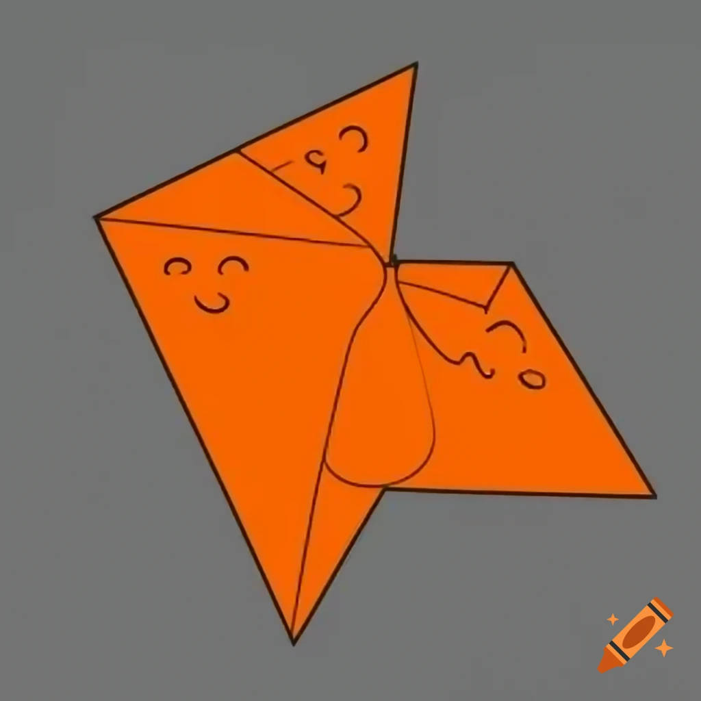 Orange abstract triangle-shaped Pokémon design