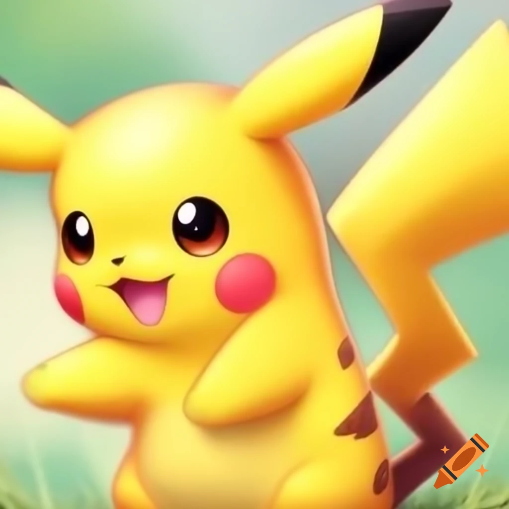 Pikachu interacting with a cute snake