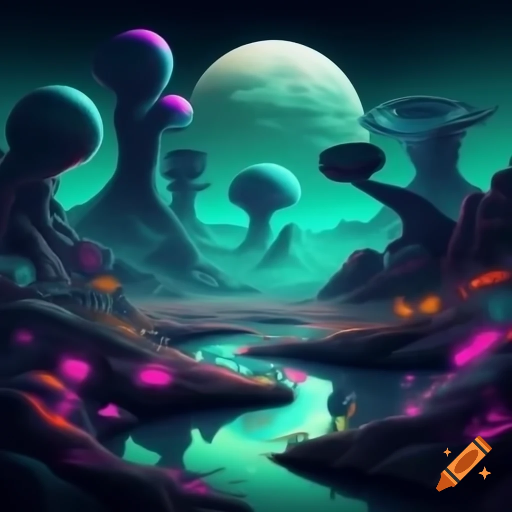 Surreal fantasy illustration in strange style by greg rutkowski on craiyon