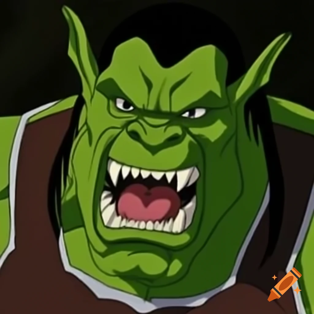 80s 90s Anime Ova Character Resembling Orc With Large Fangs On Craiyon
