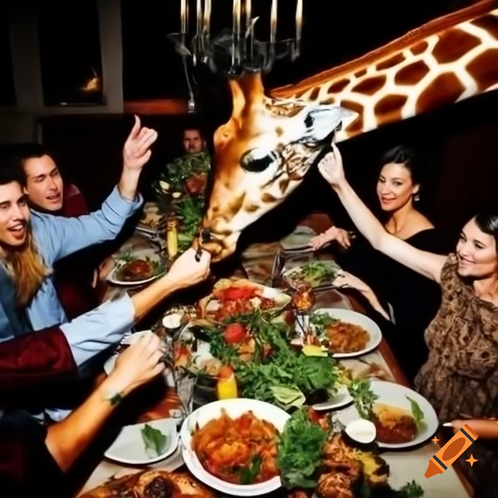 Surreal Dinner Party With Giraffes And Small Telephones As Food On Craiyon surreal-dinner-party-with-giraffes-and-small-telephones-as-food-on-craiyon