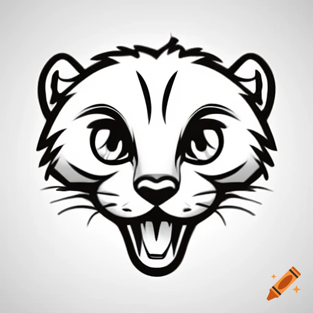 Ermine mascot buckle design