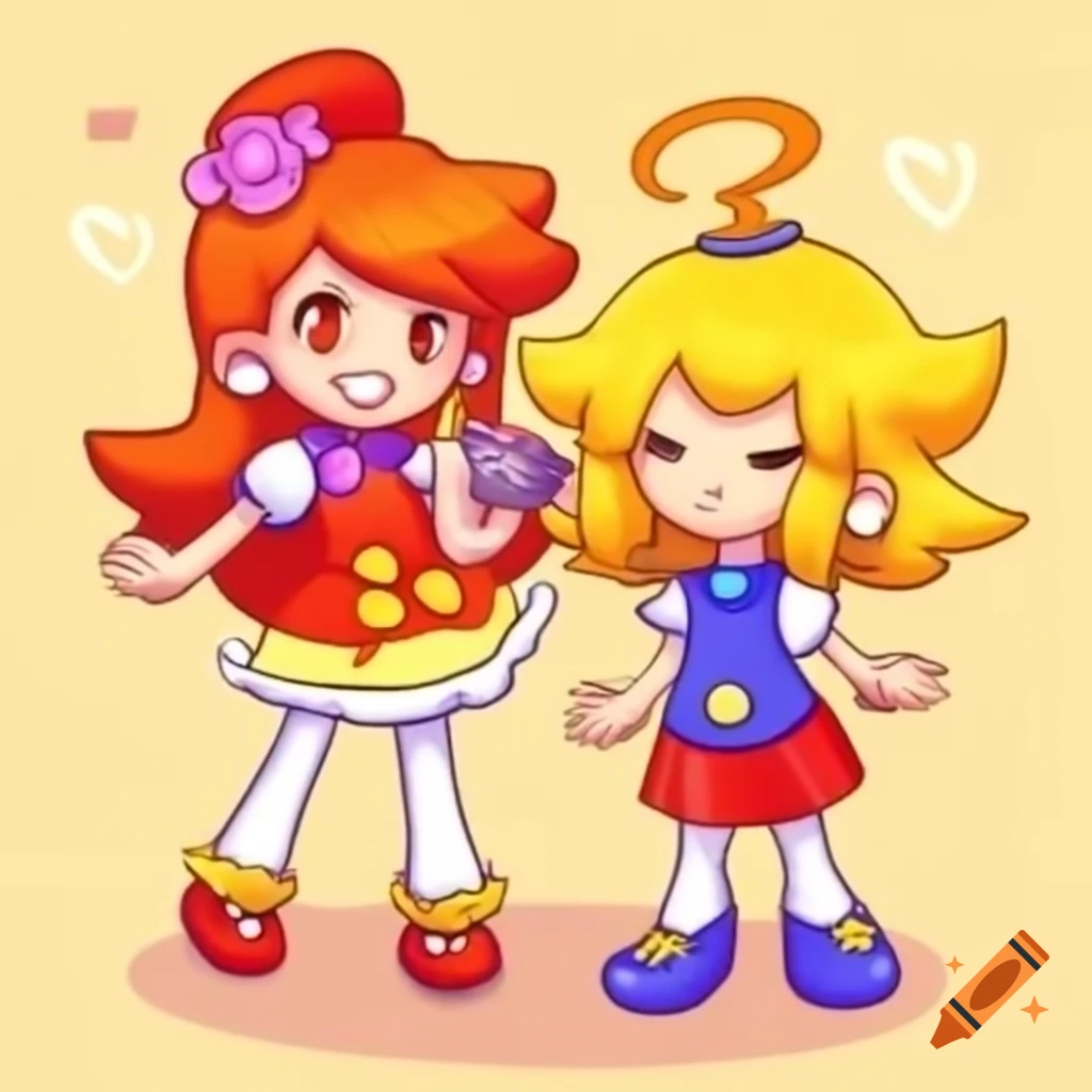 Arle Nadja and Amitie character design in Spanish cartoon style