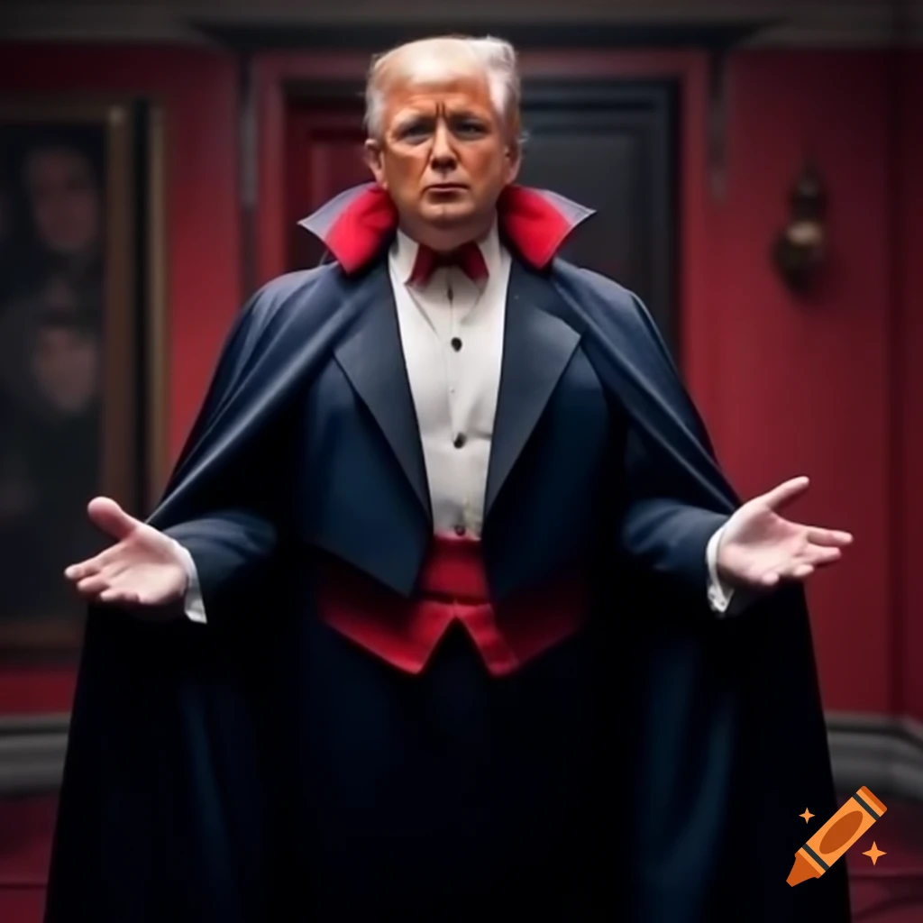 Political satire featuring Donald Trump as Dracula