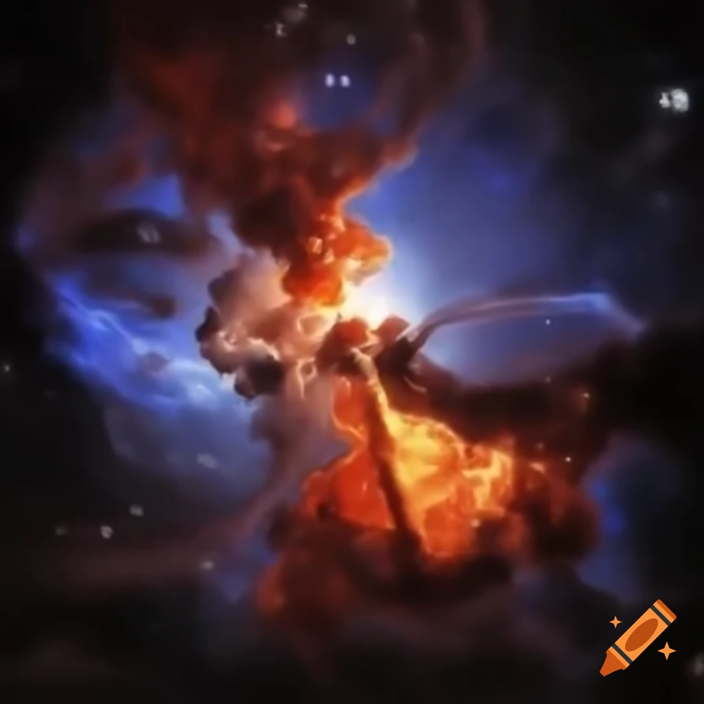 Cosmic battle with explosions and alien queen defying expectations