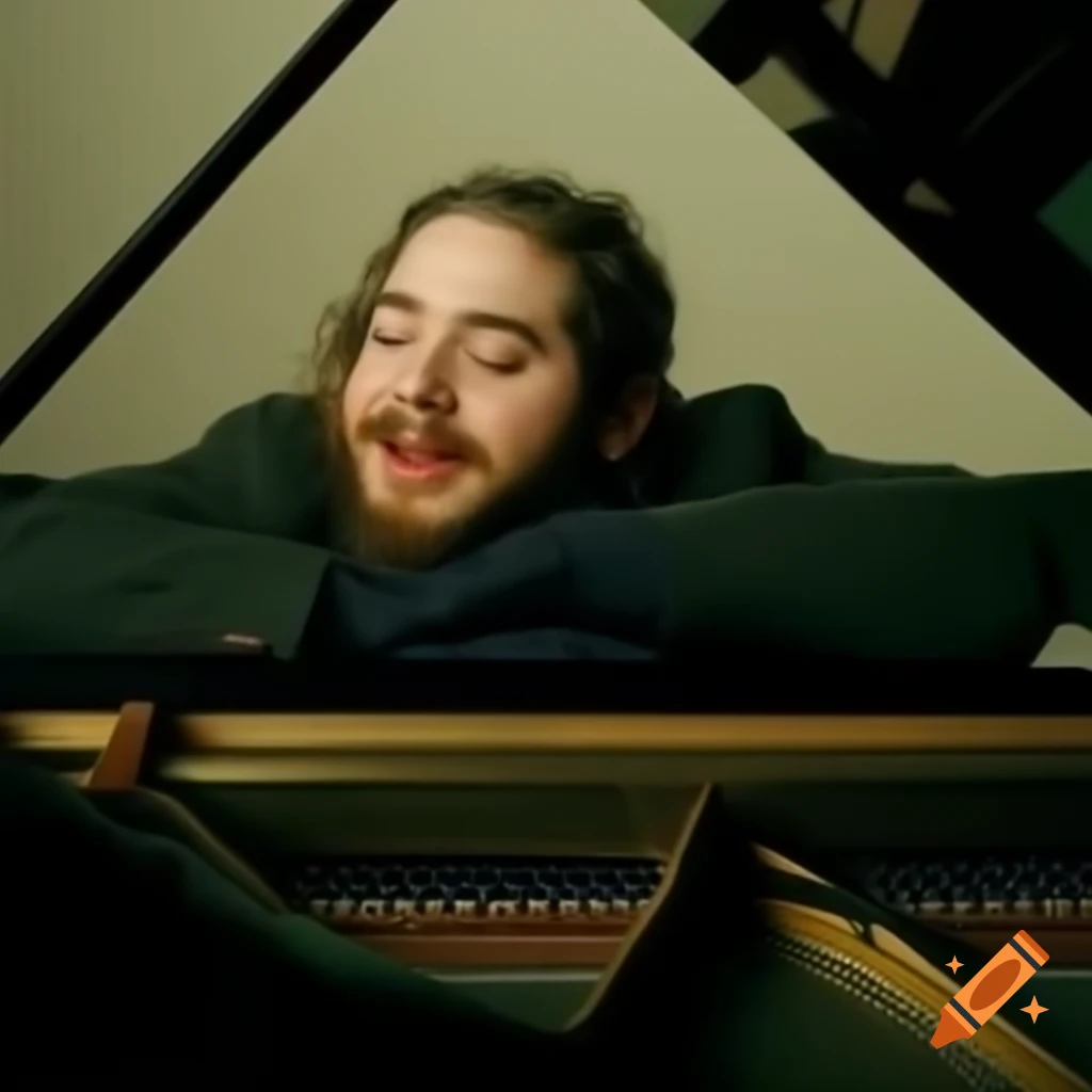Post Malone performing on piano