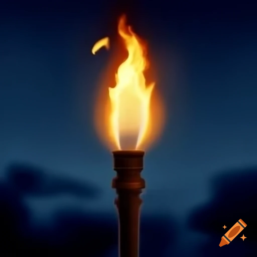 Torch against night sky with text 'Politics'