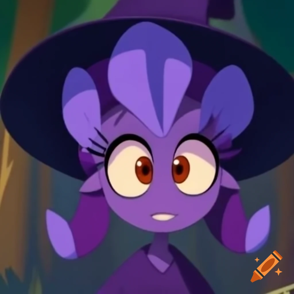Iris character from Ruby Gloom depicted in Spanish cartoon style