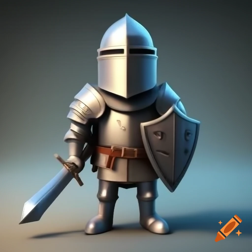 3D cartoon knight character design