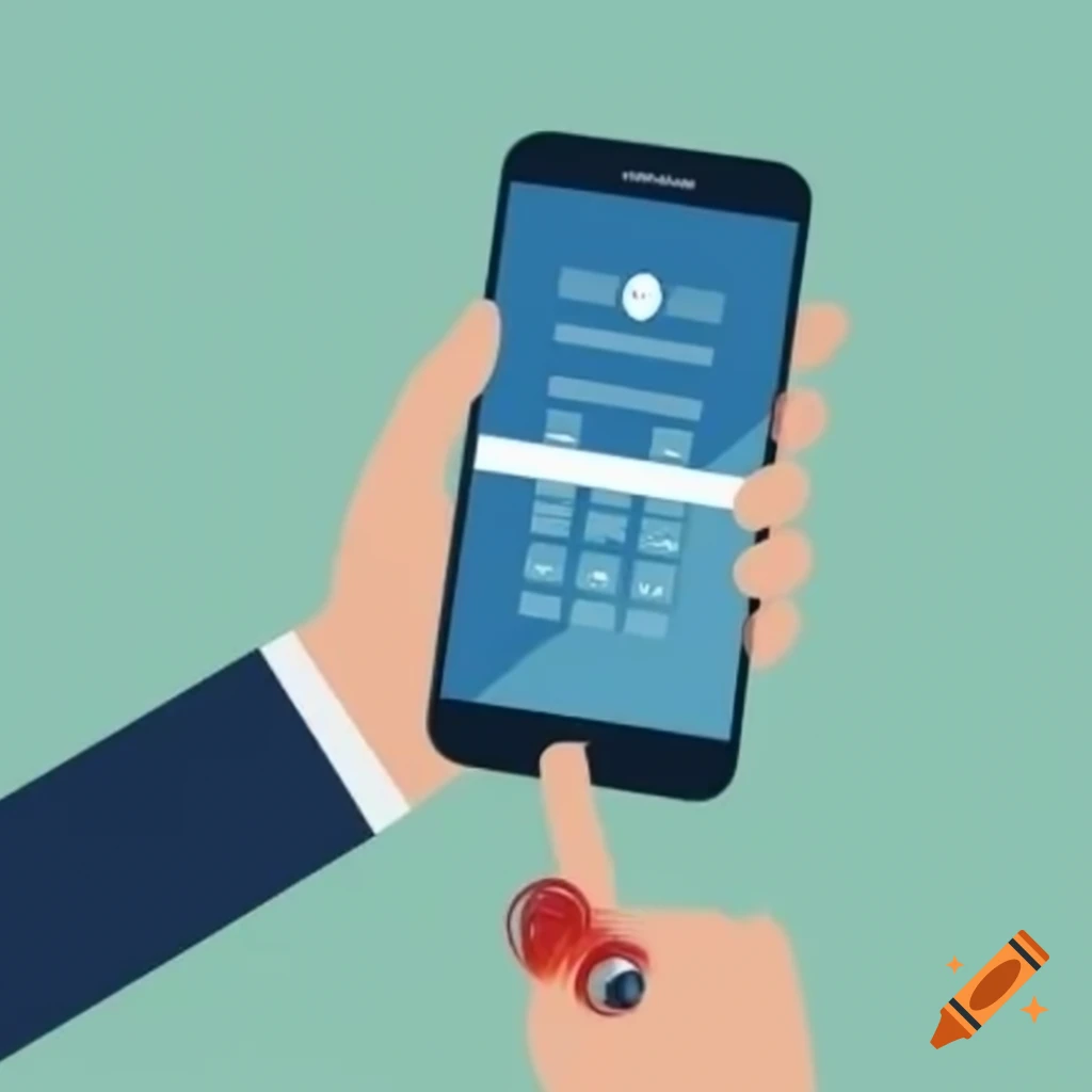 Mobile phone on a plain background
