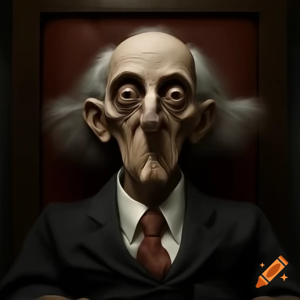 Satirical portrait of a controversial lawyer