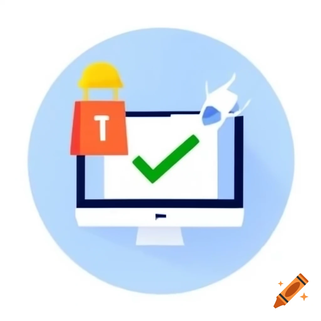 Illustration promoting online shopping safety