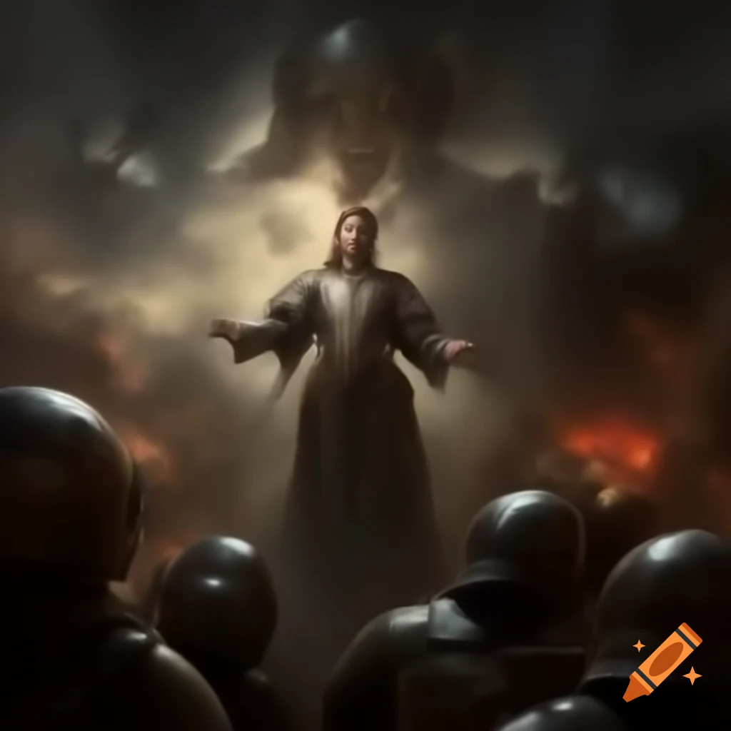 Character Joseph waking up in a chaotic scene of Cosmic Dream War