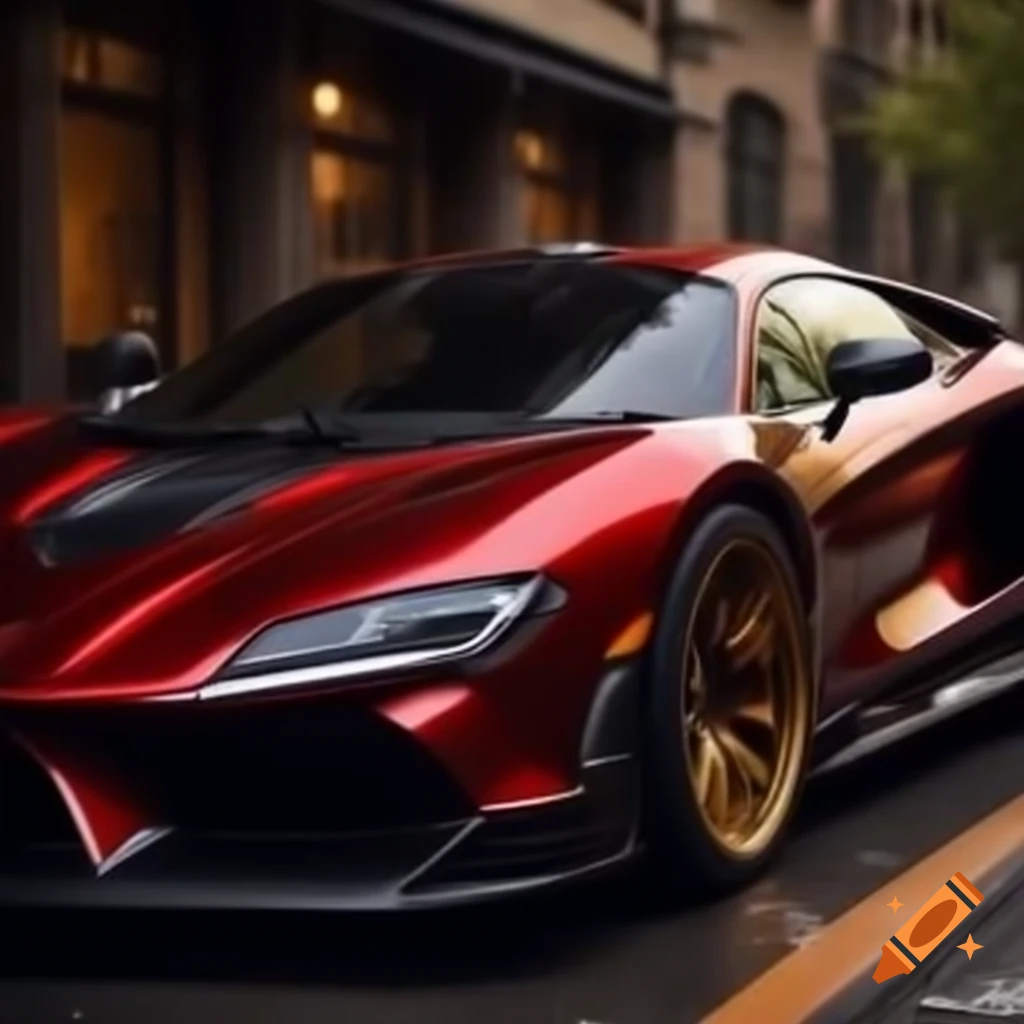 Realistic red sports car resembling Ferrari