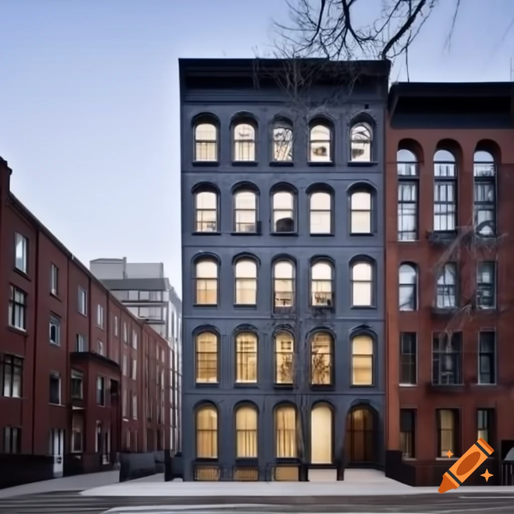 Historic townhouse with modern urban design by Turett Collaborative Architects, front view
