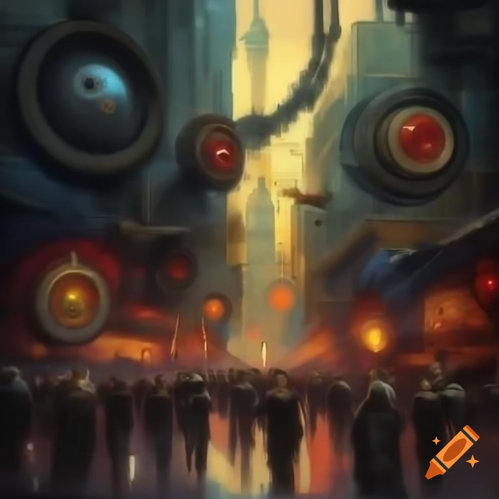 Steampunk Victorian cityscape with mechanical marvels and steam-powered carriages