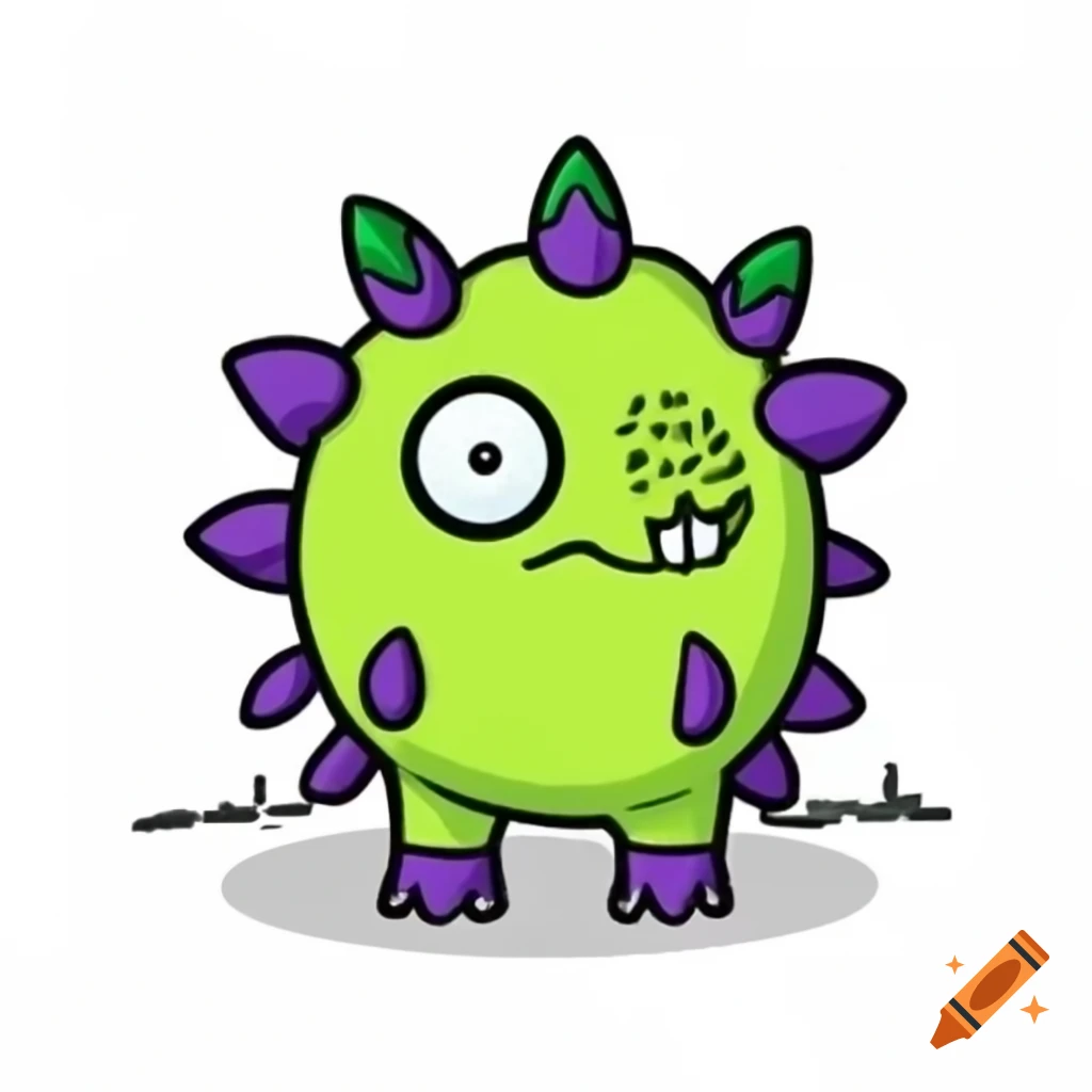 A whimsical flower monster illustration
