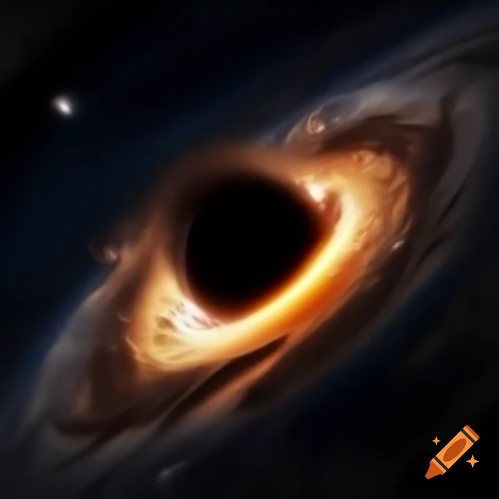 Black hole consuming the Earth