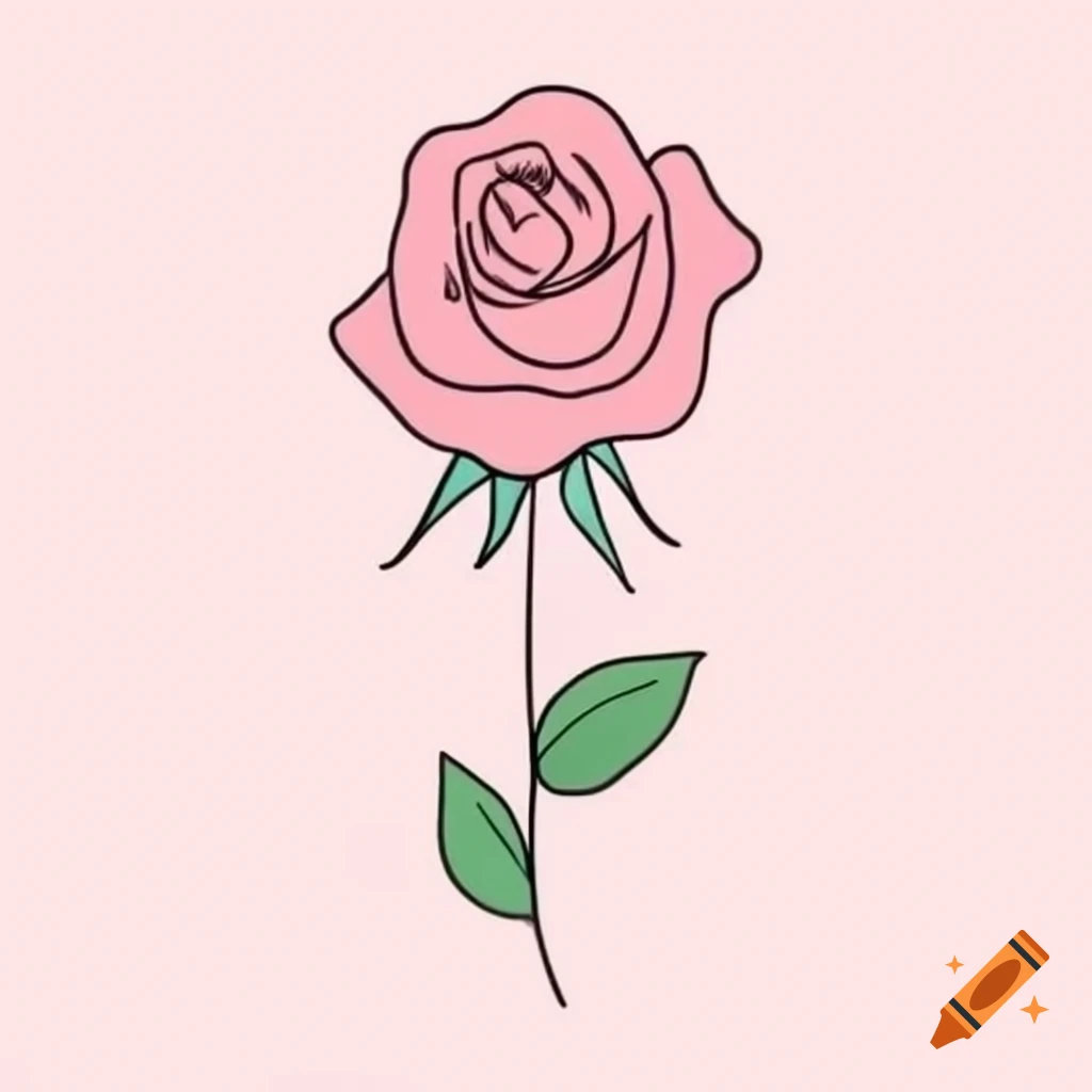 Simple rose illustration