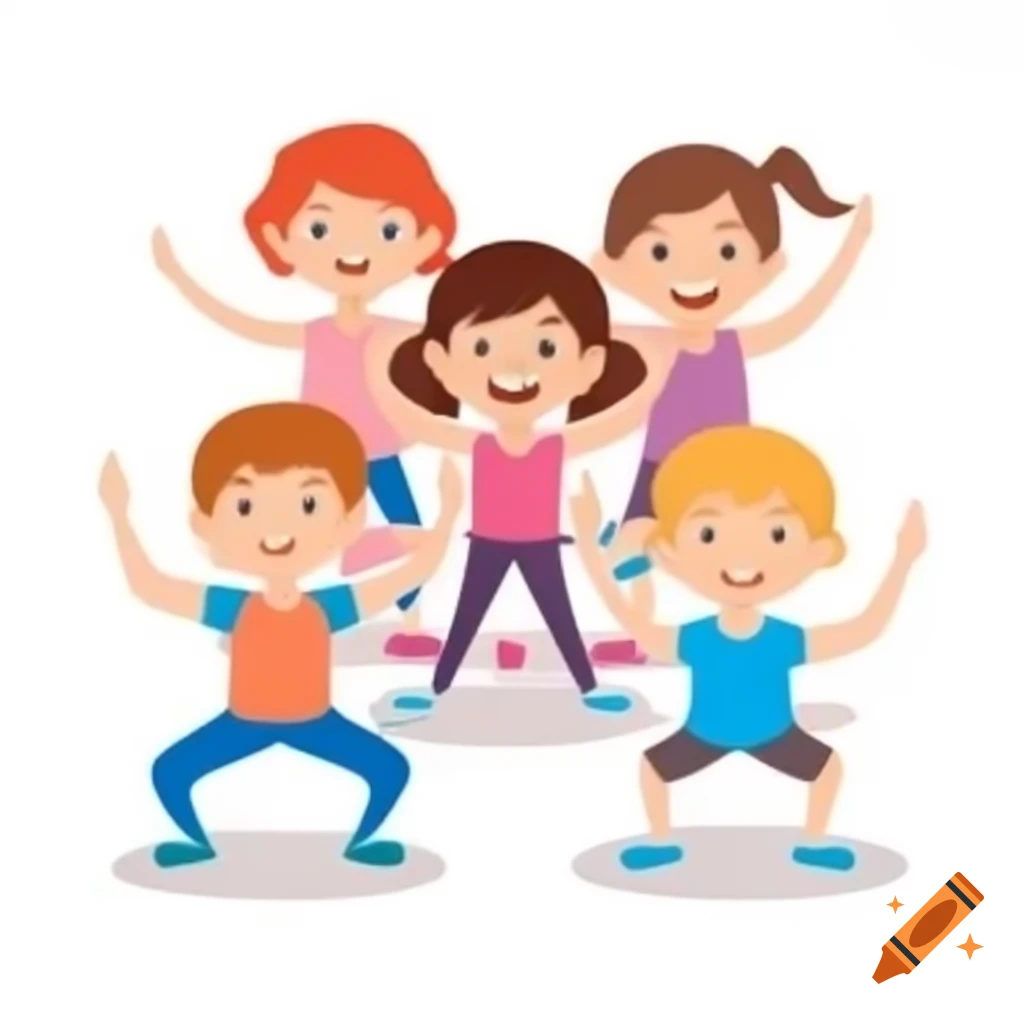 Children practicing yoga poses