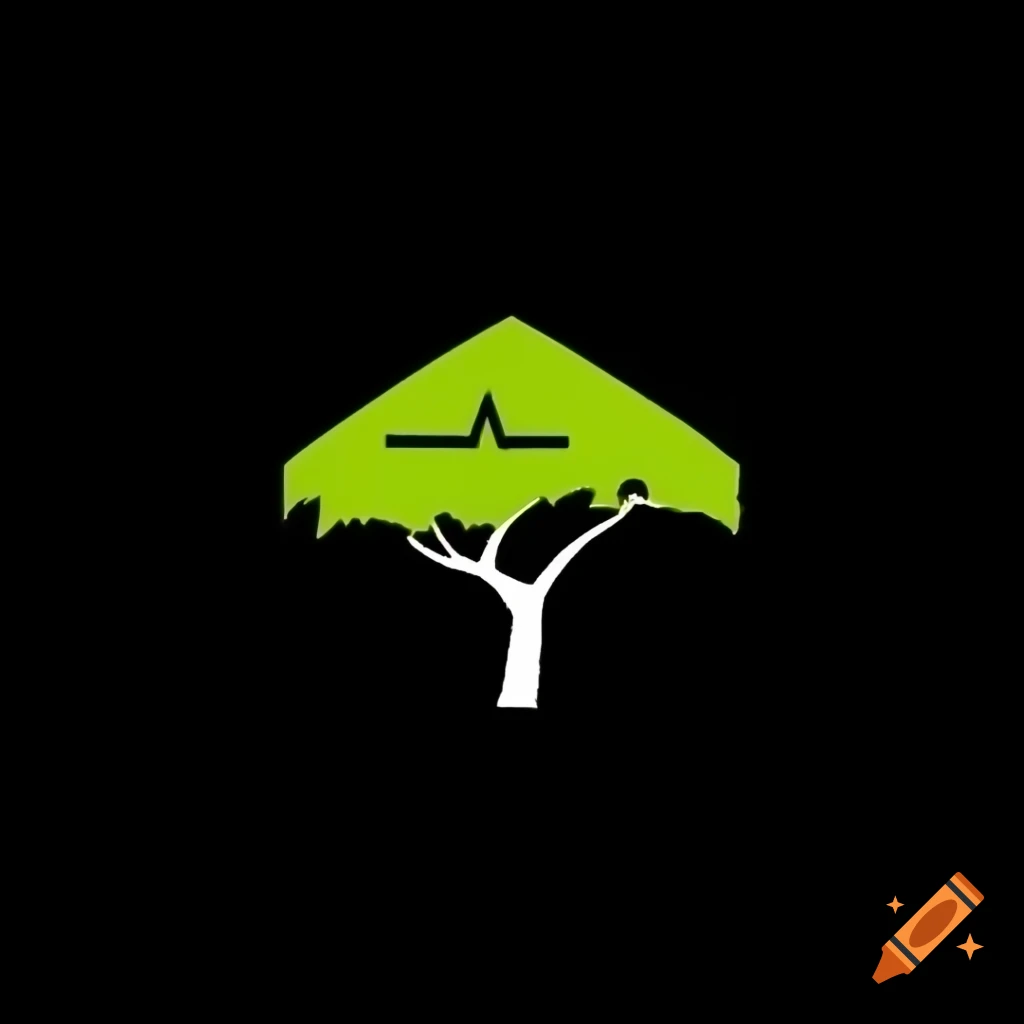 Acacia tree logo design featuring text