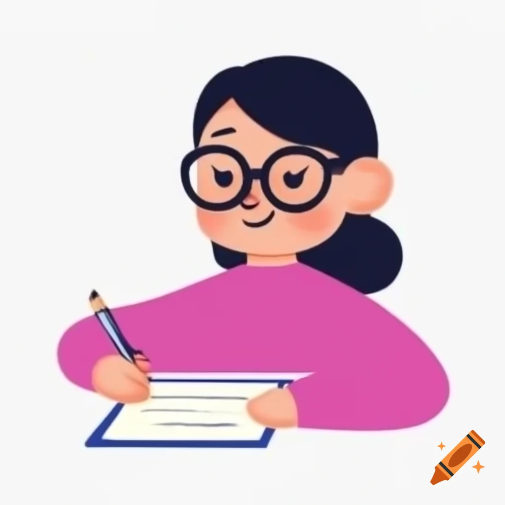 Minimalist Cartoon Of Academic Woman Painting In Black On White minimalist-cartoon-of-academic-woman-painting-in-black-on-white