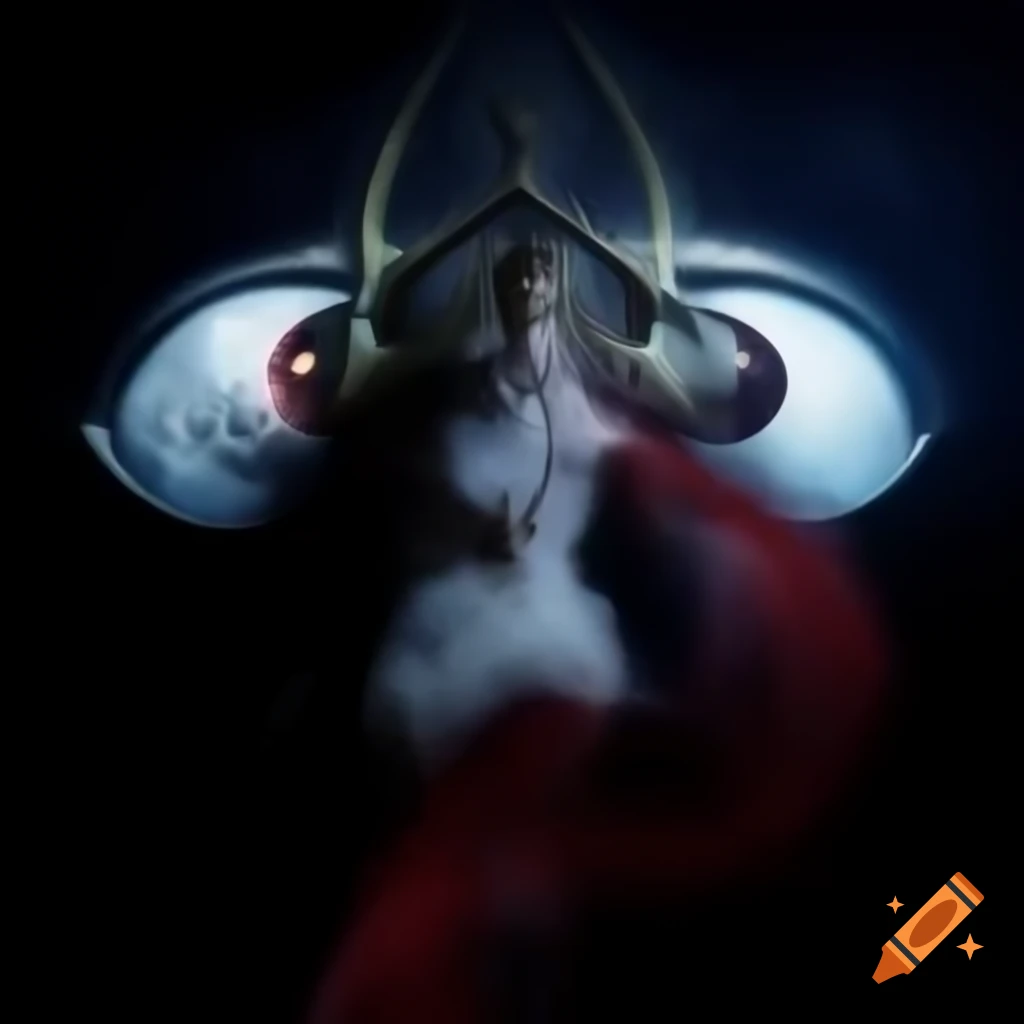 Goddess Angel Vampire Zarkothian Alien Queen Adalline in Cosmic Dream War with malevolent gaze