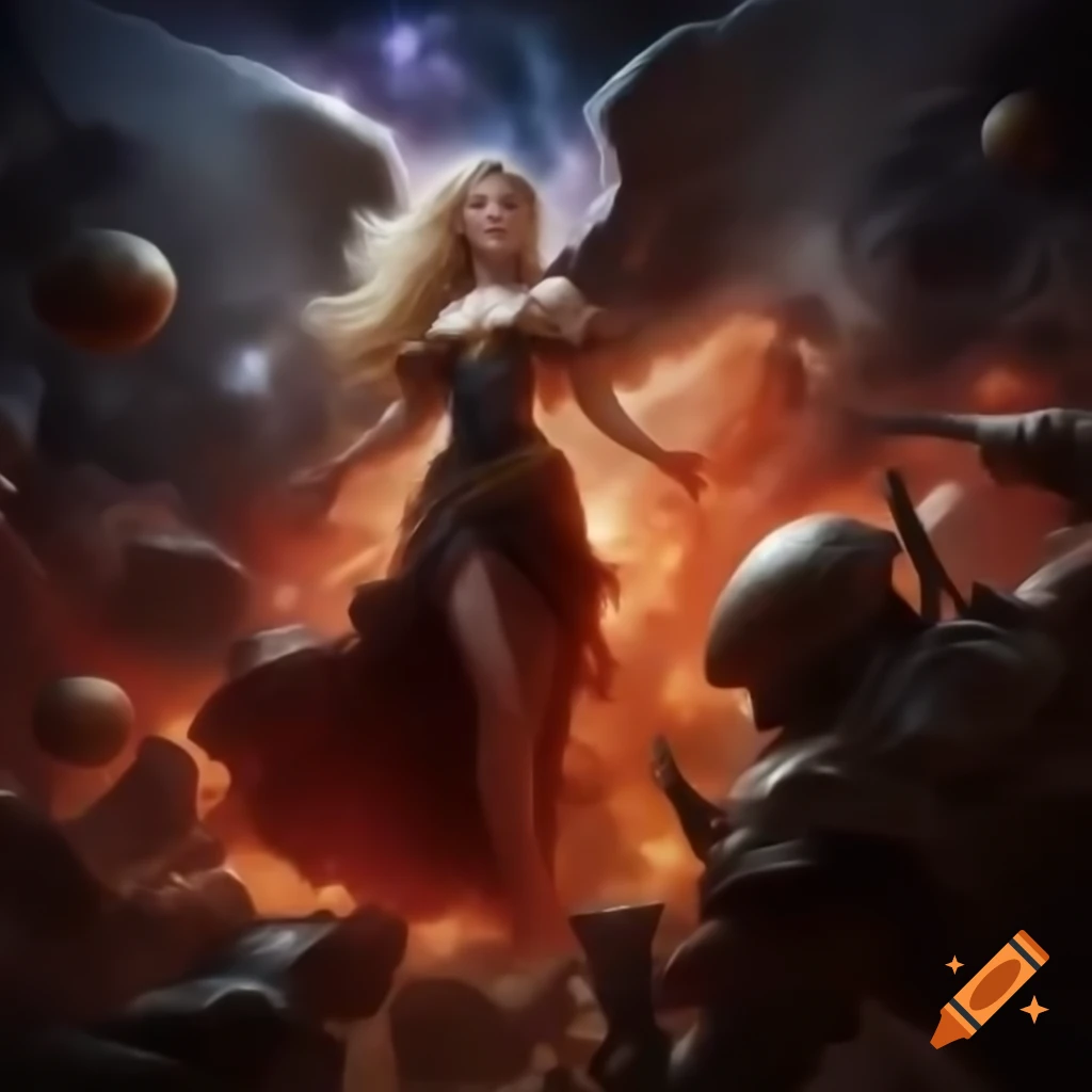 Cosmic battle with explosions and alien queen defying expectations