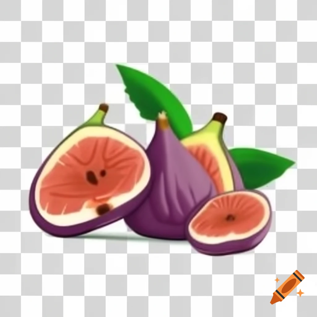 Colorful clipart of figs