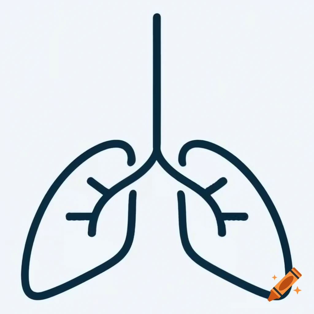 Sleek respiratory symbol design