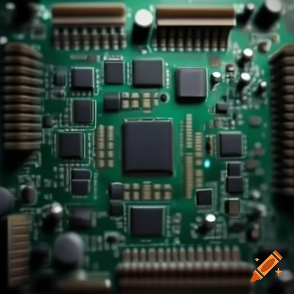 PCB board displaying a variety of electronic components