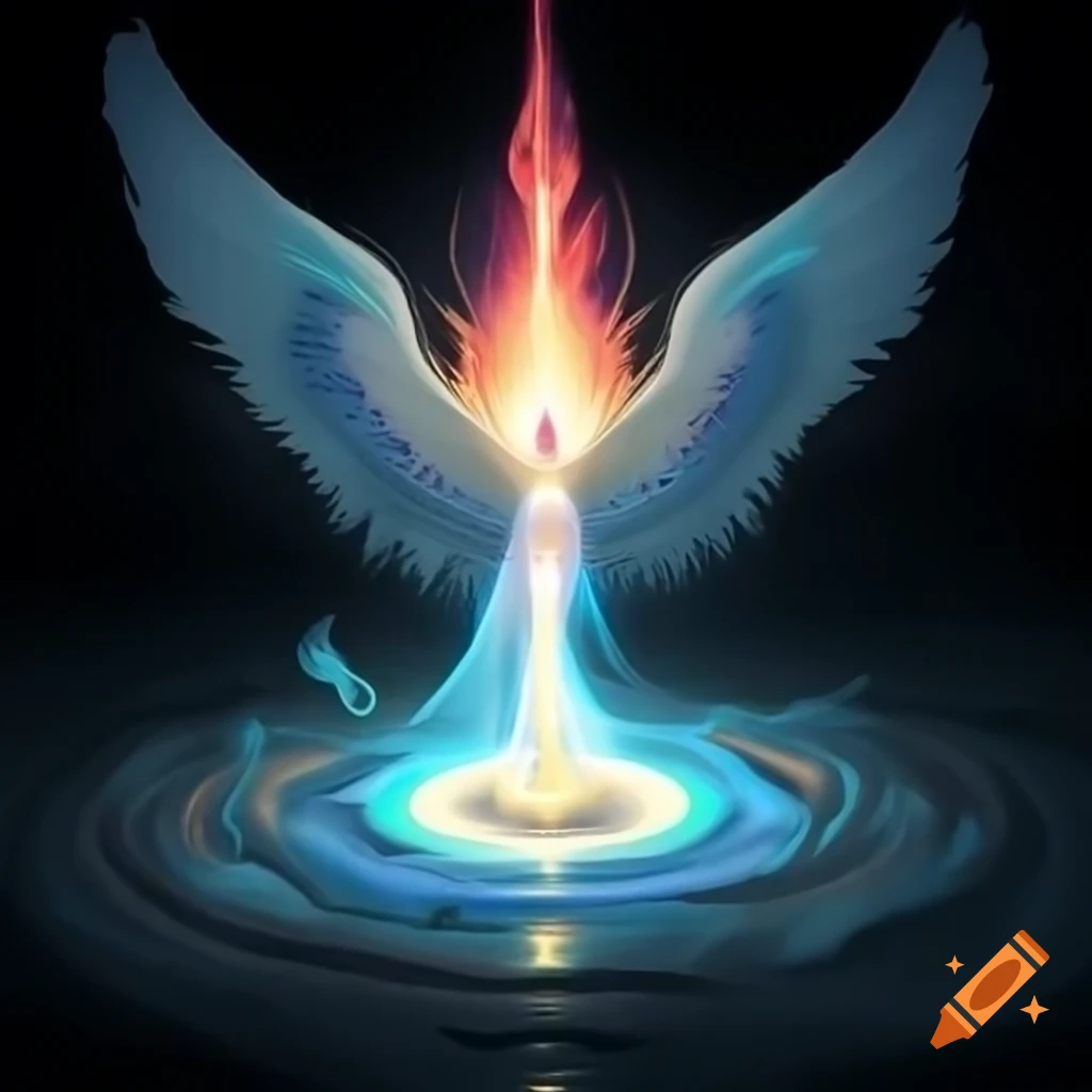 Colossal ethereal figure radiating prismatic light, representing a deity