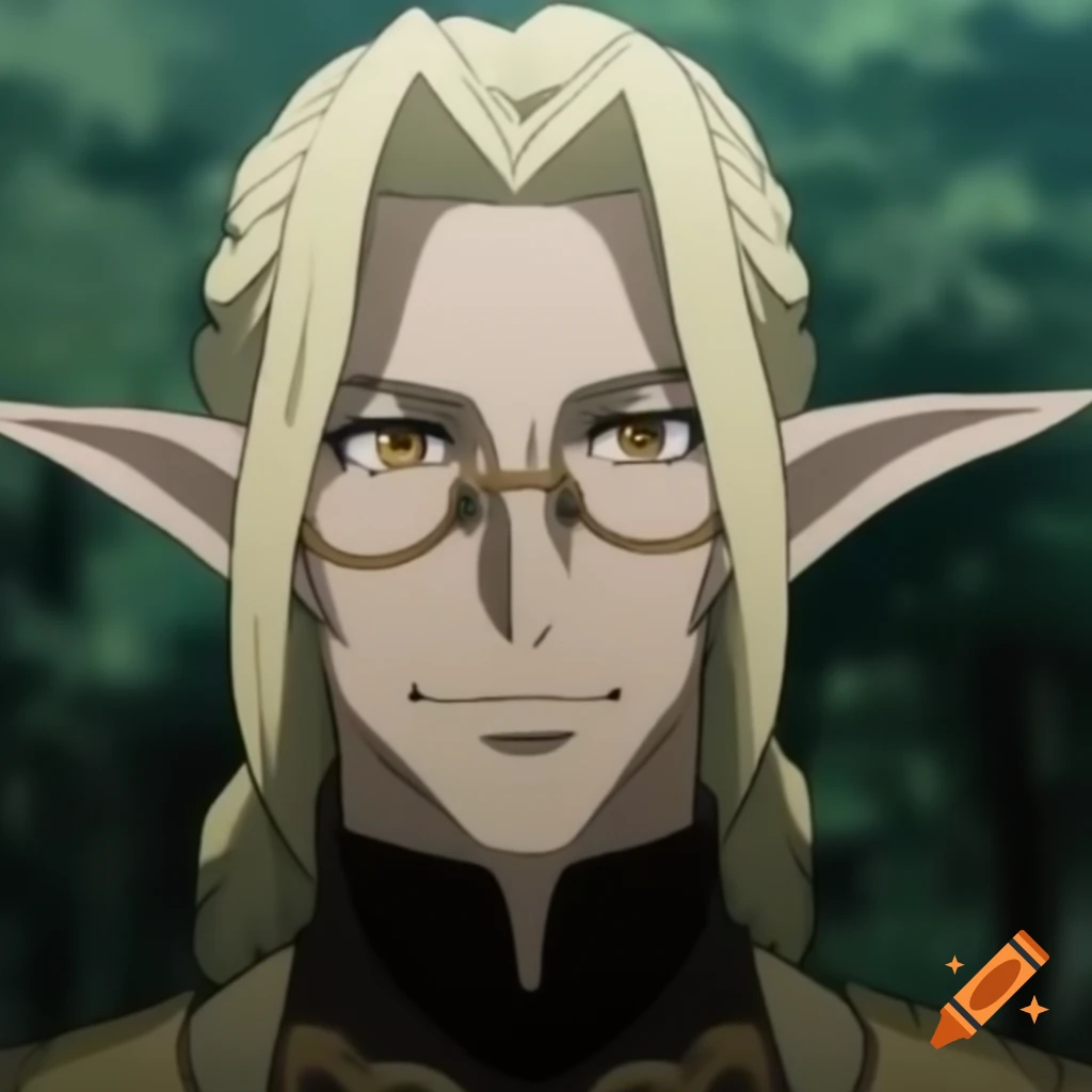 High Elf Priest character in anime style