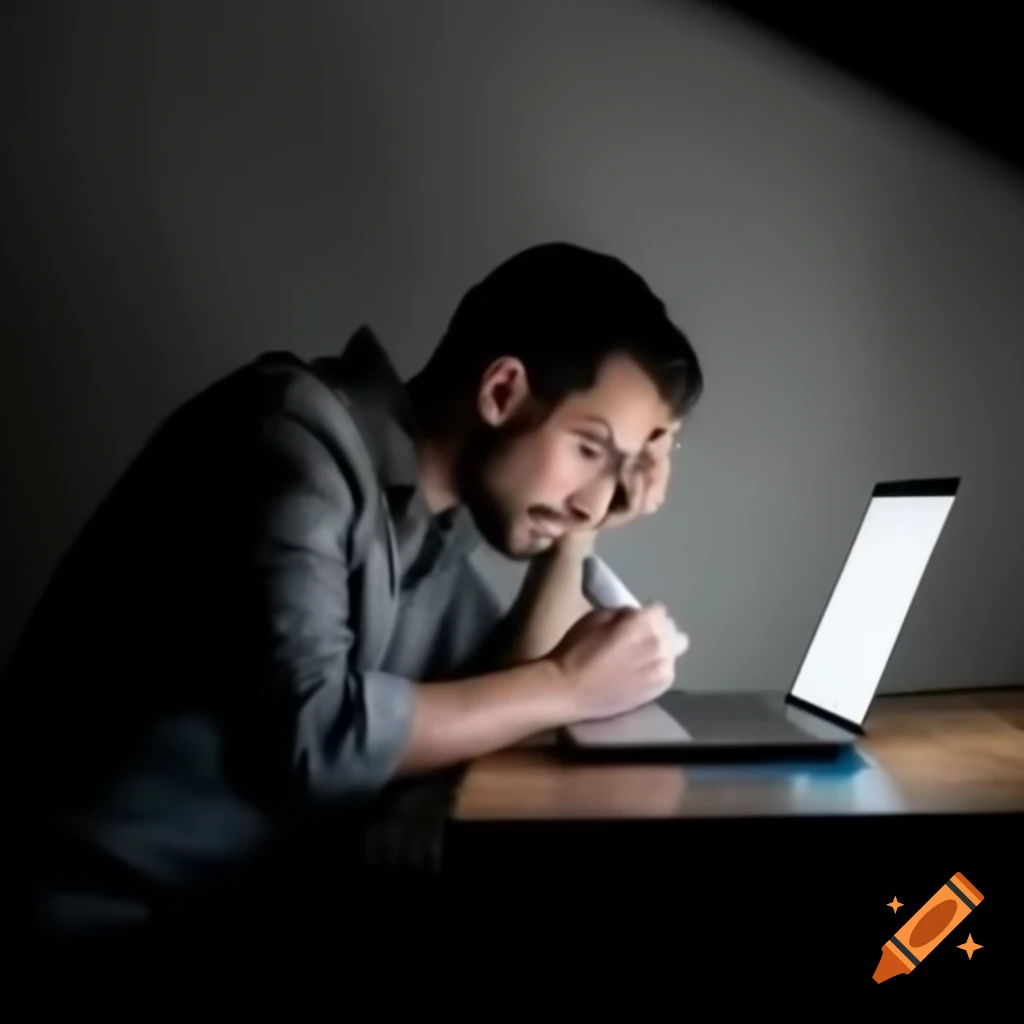 Man contemplating study goals