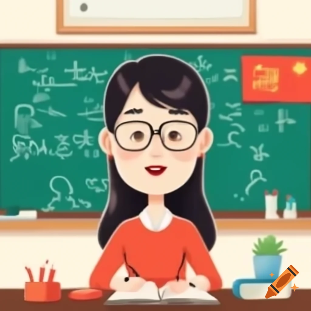 Chinese math teacher smiling while teaching in college, head portrait