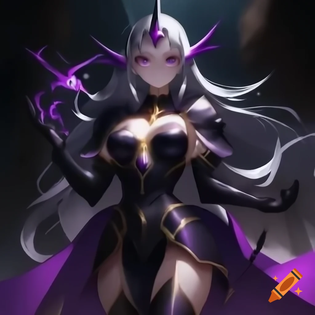 Anime woman in battle-ready armor with a commanding presence