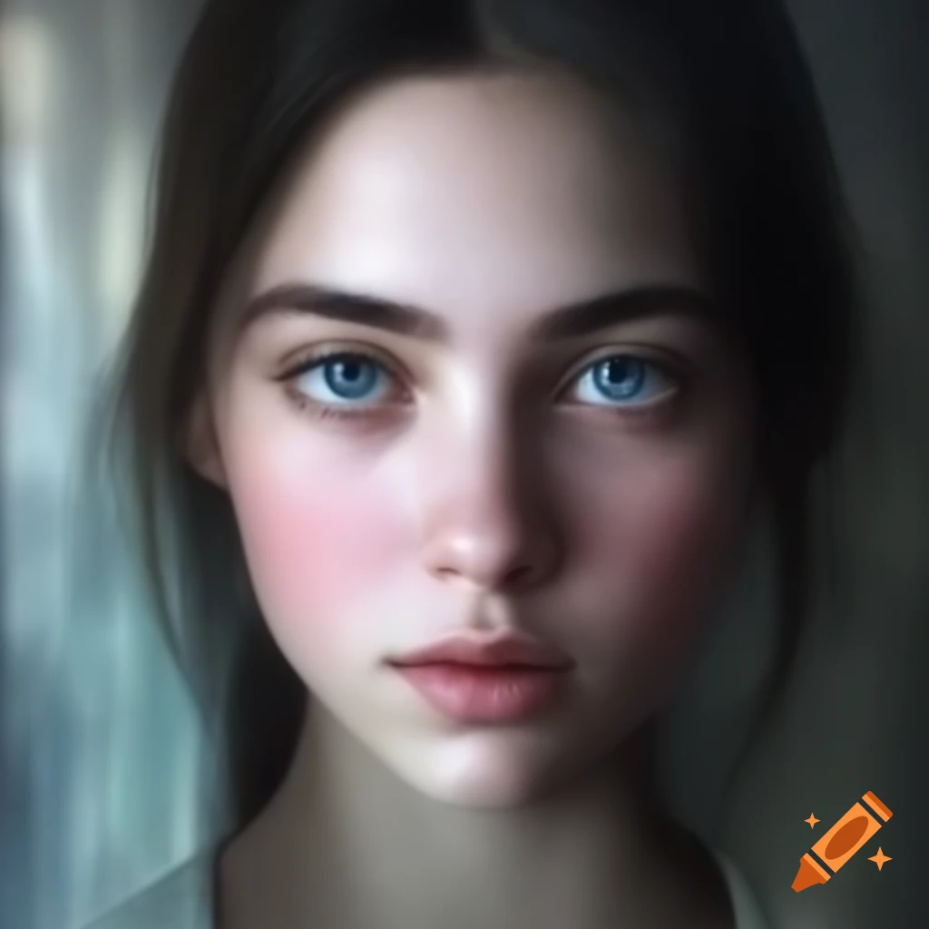 Portrait of a rebellious young woman inspired by Scheherazade and Blade Runner