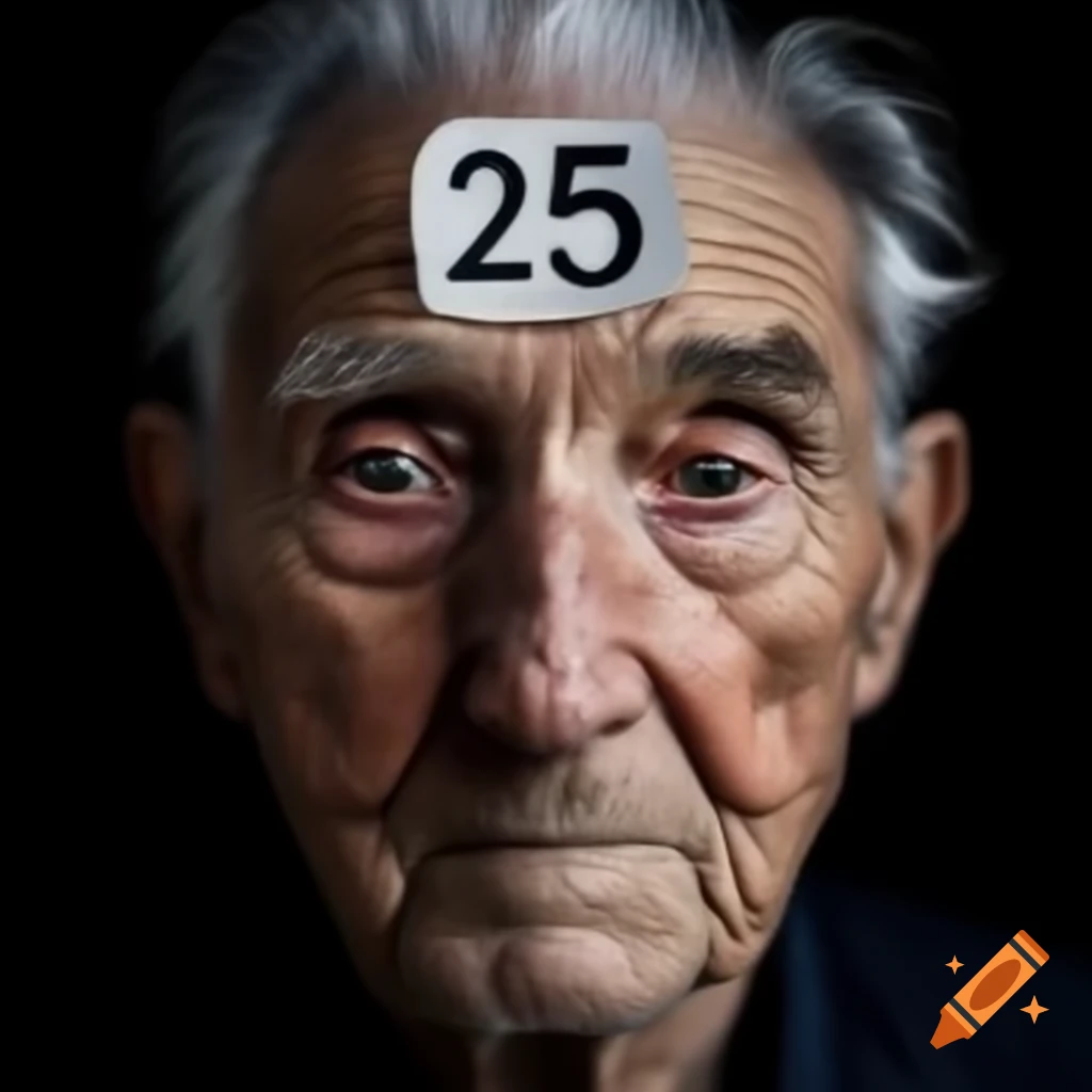 Man looking upwards, 38 years old