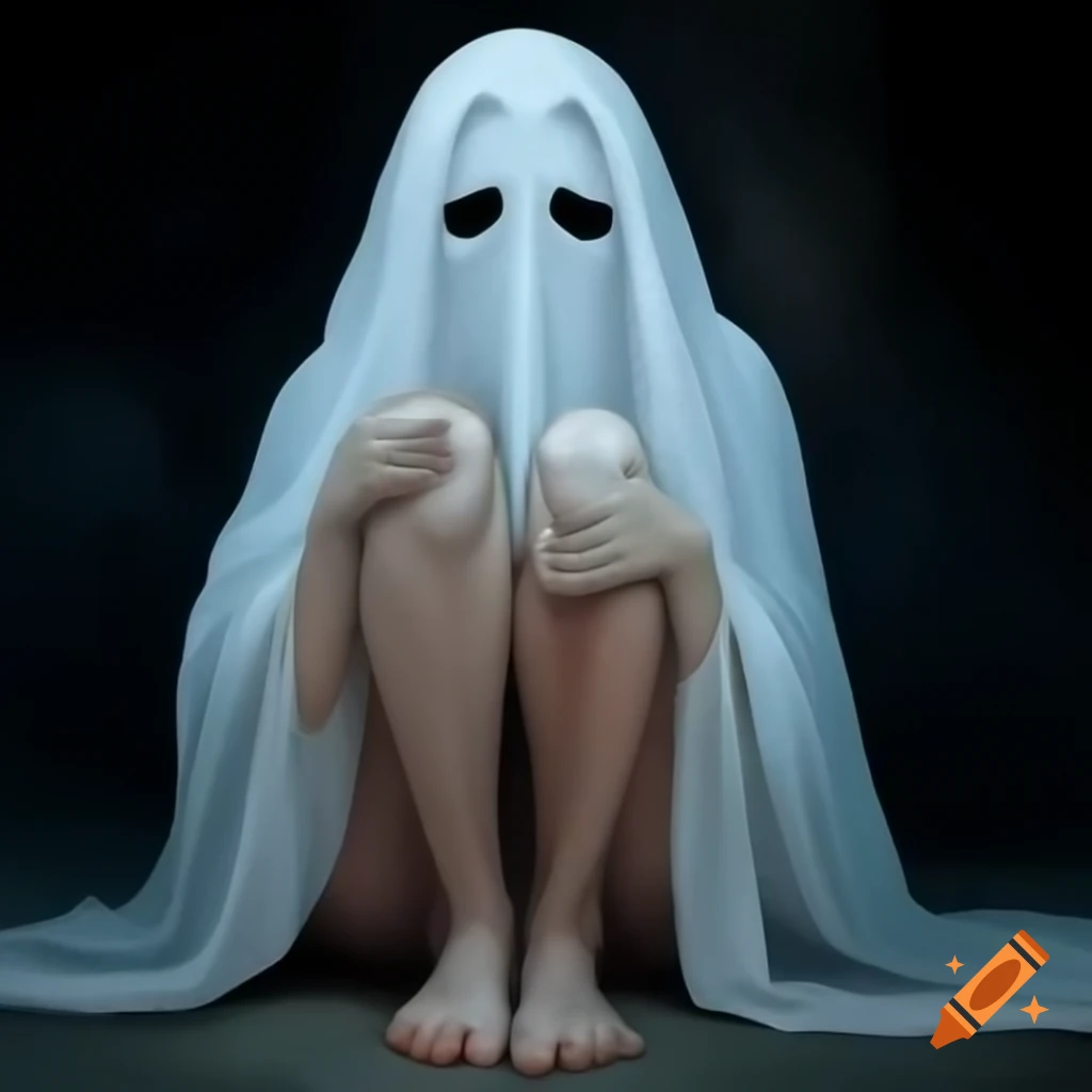Woman in ghost costume showcasing creativity and style