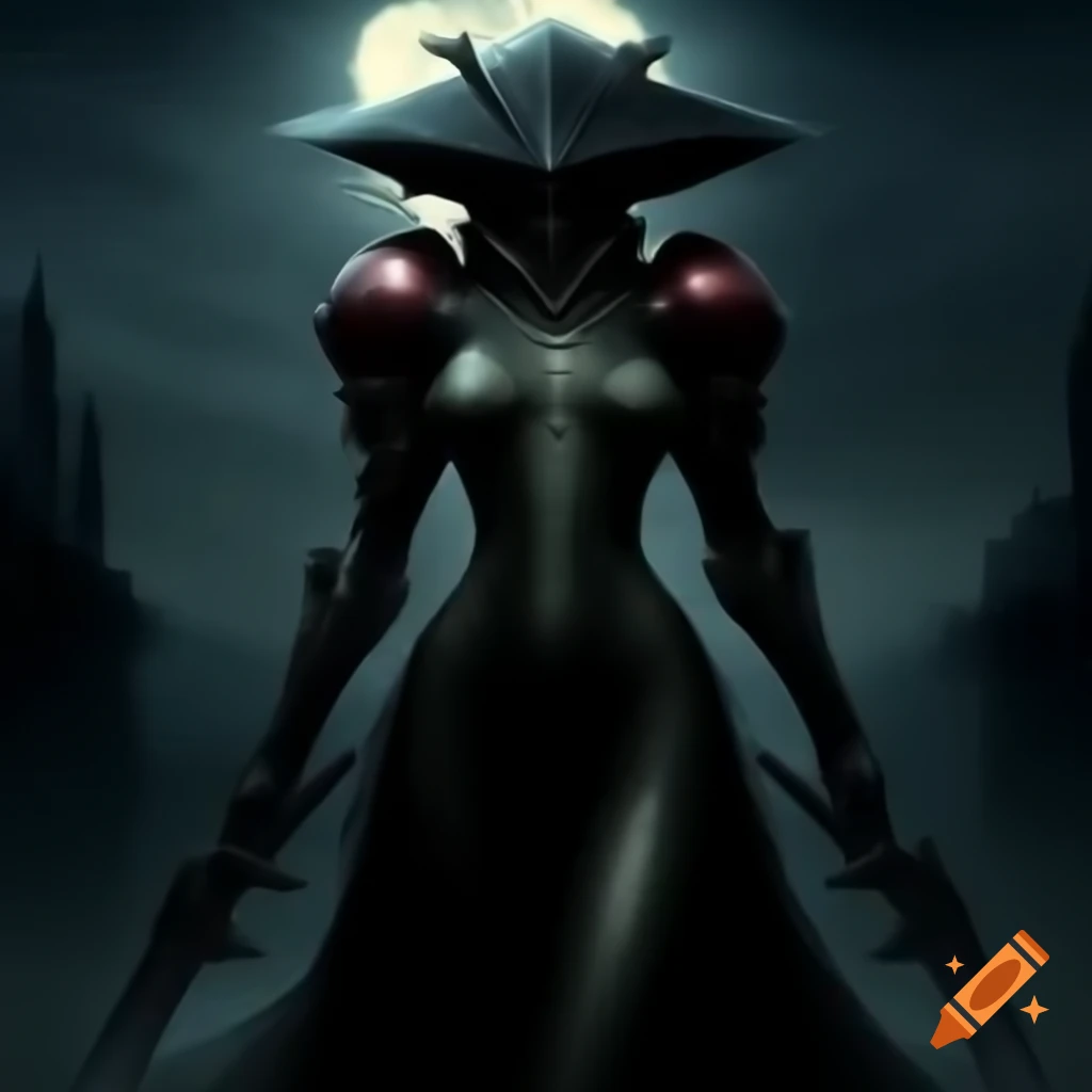 Surreal female alien inspired by horror games and artists